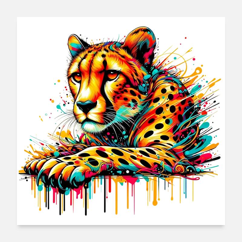 Gepard Poster 60x60 cm