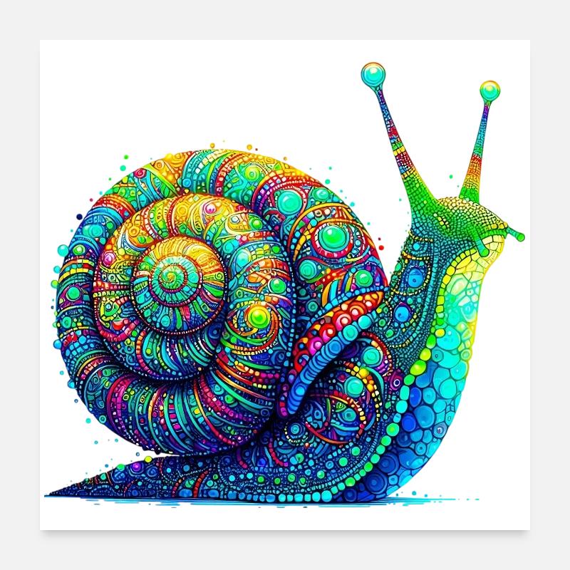 Schnecke Poster 60x60 cm