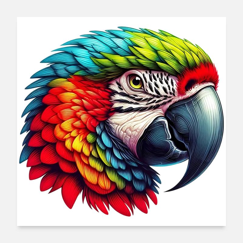 Parrot Poster 24" x 24" (60x60 cm)