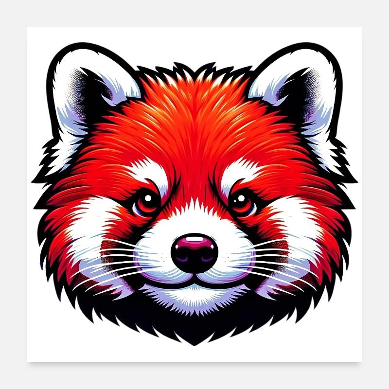 Kleiner Panda Poster 60x60 cm