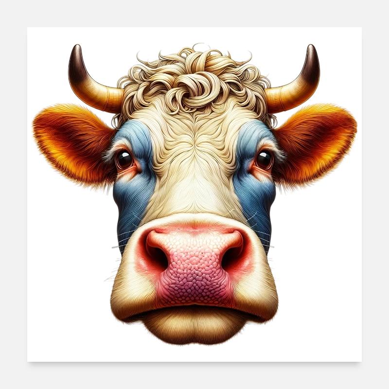 Vache Poster 60 x 60 cm