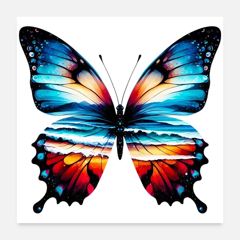 Papillon Poster 60 x 60 cm