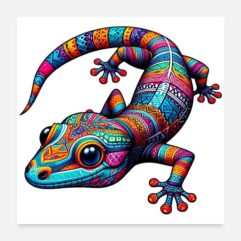 Gecko Poster 60 x 60 cm