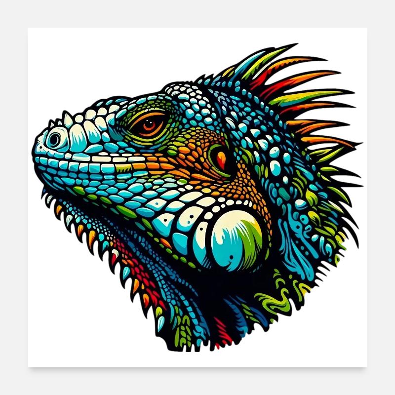 Iguana Poster 24" x 24" (60x60 cm)