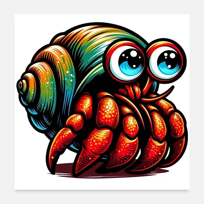 Bernard-l'ermite Poster 60 x 60 cm