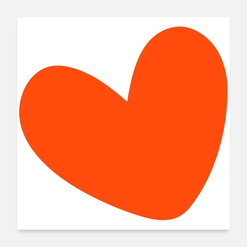 Coeur rempli de couleurs Poster 60 x 60 cm