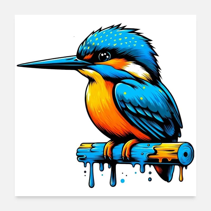 Eisvogel Poster 60x60 cm