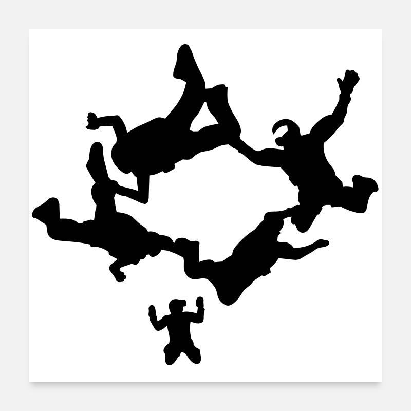 skydiving Poster 24" x 24" (60x60 cm)