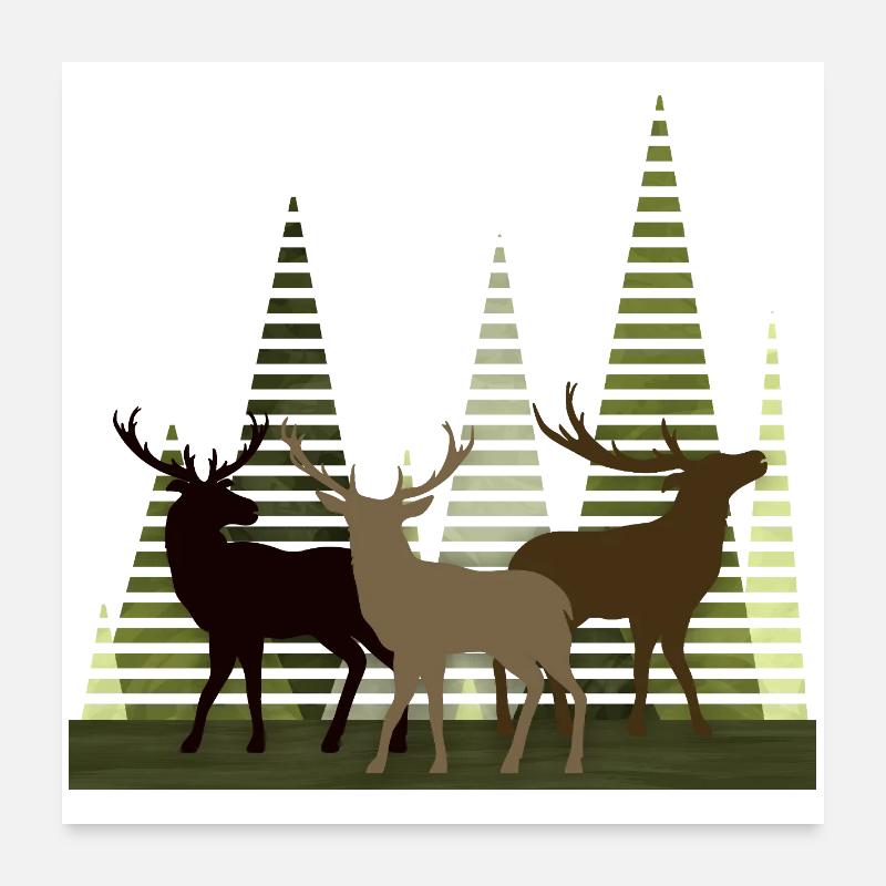 Cerf Poster 60 x 60 cm