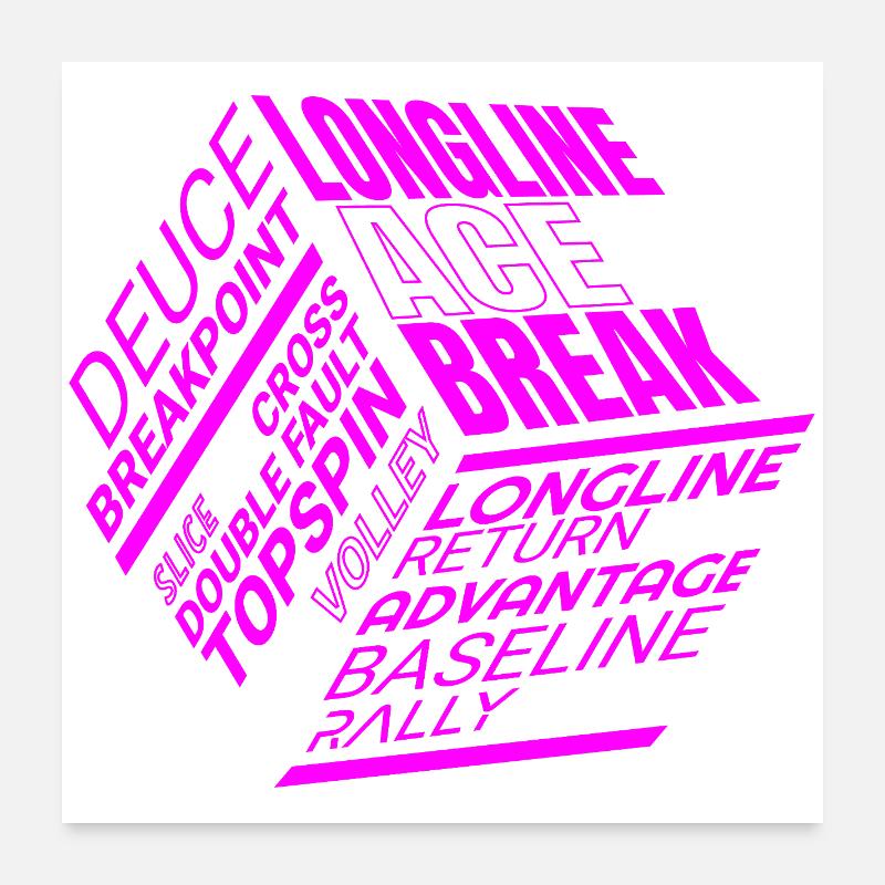 Glossaire du tennis d’ACE à Slice Poster 60 x 60 cm