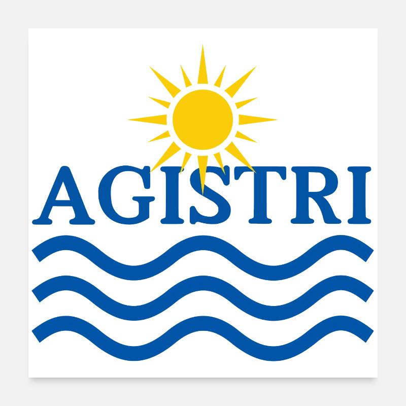 Agistri Sun Waves Poster 24" x 24" (60x60 cm)