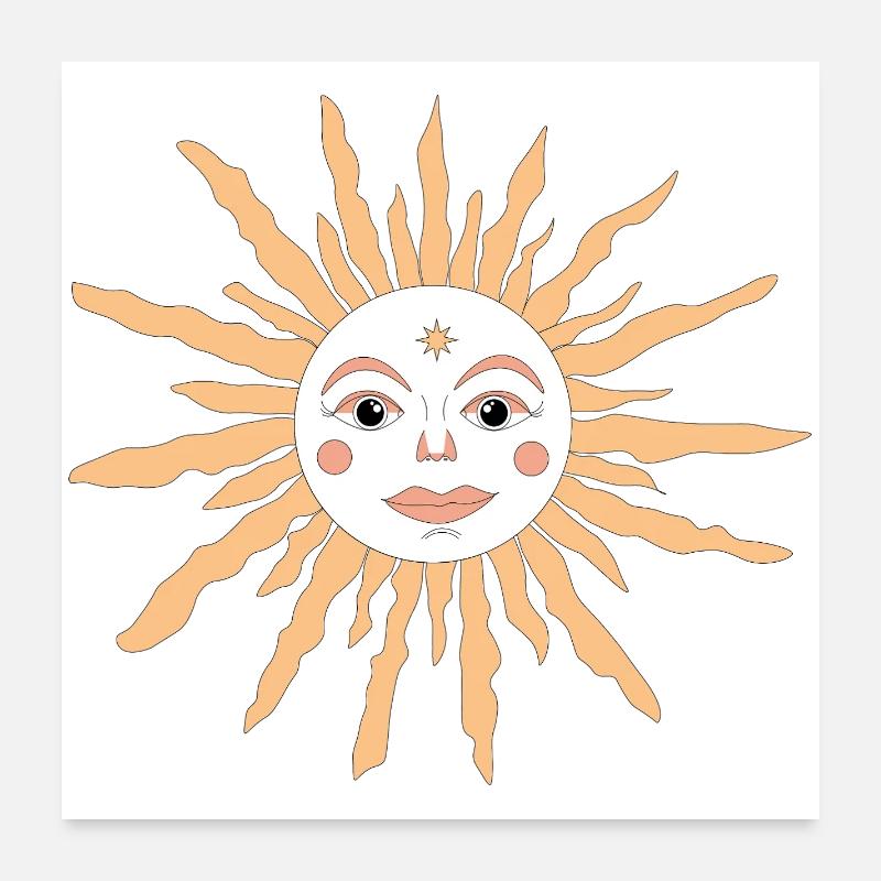 Soleil Céleste Poster 60 x 60 cm