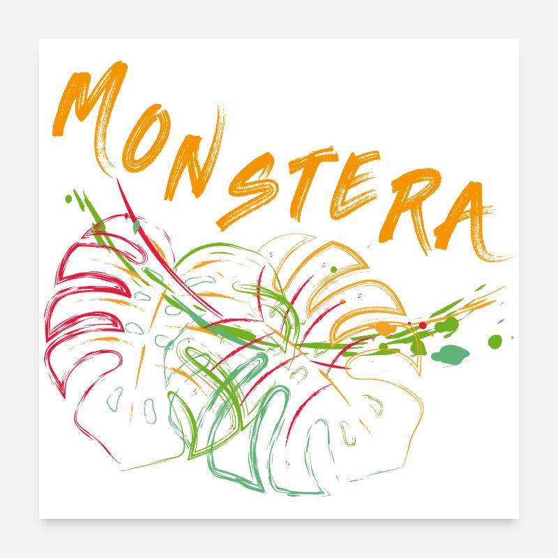Monstera Poster 24" x 24" (60x60 cm)