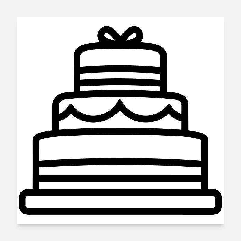 gâteau d'anniversaire  Poster 60 x 60 cm