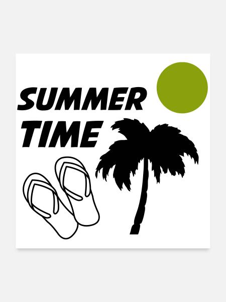 Summertime - Poster 24" x 24" (60x60 cm) - white - Front
