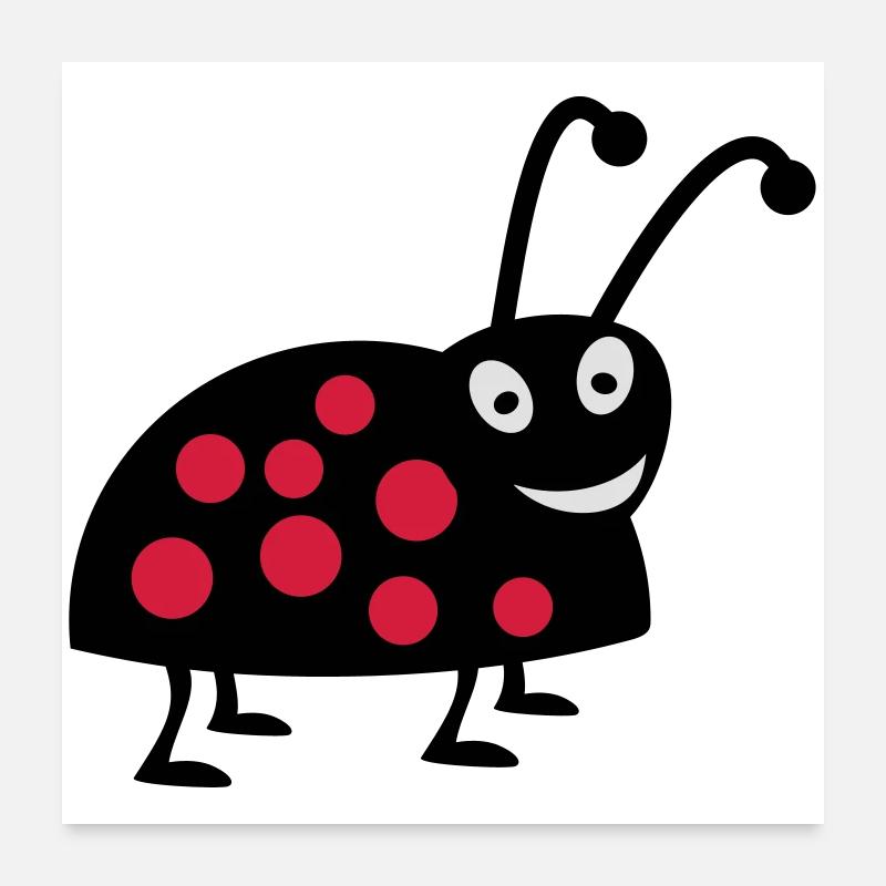 Marienkäfer Poster 60x60 cm
