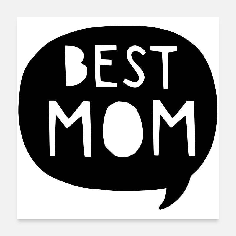 Beste Mama - Best Mom - Mommy - Mutti - Muttertag Poster 60x60 cm