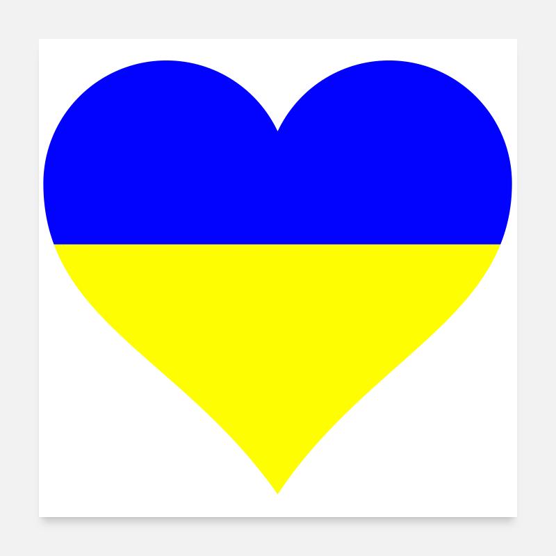 Cœur pour l’Ukraine Poster 60 x 60 cm