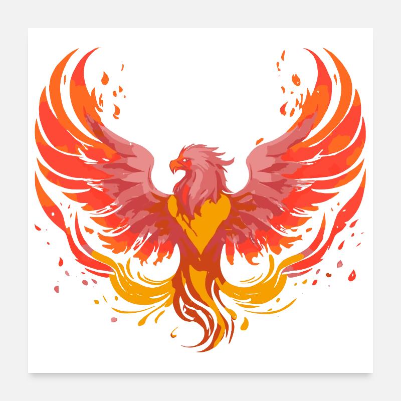 Phoenix Phönix Poster 60x60 cm