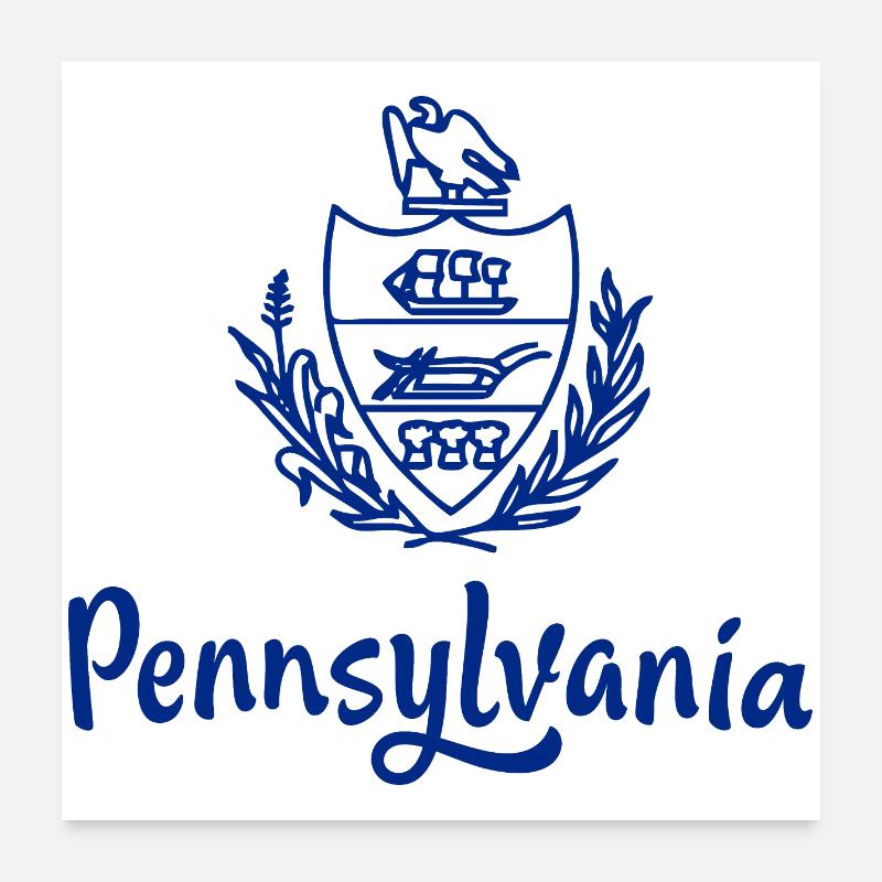 Zeigen Sie Farbe – Pennsylvania Poster 60x60 cm