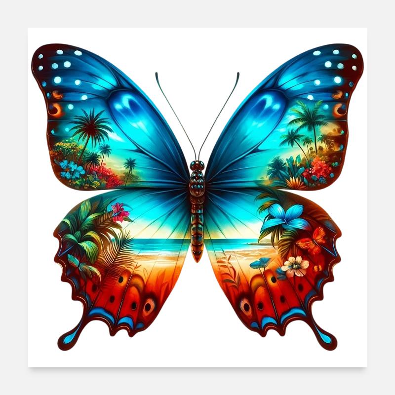 Schmetterling Poster 60x60 cm