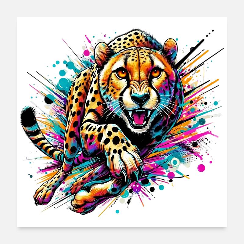 Guépard Poster 60 x 60 cm