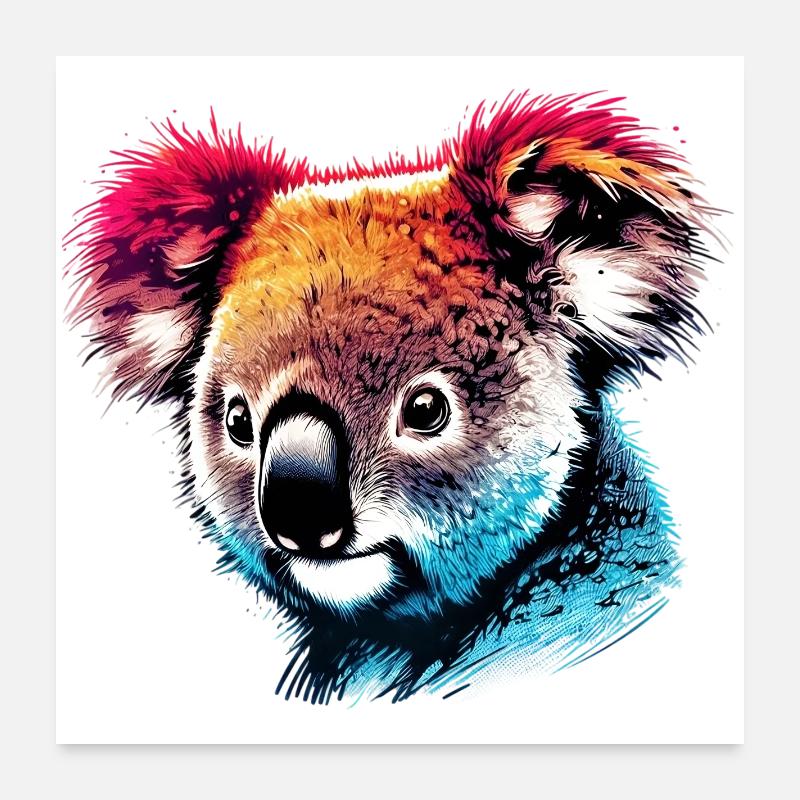 Koala Poster 60 x 60 cm