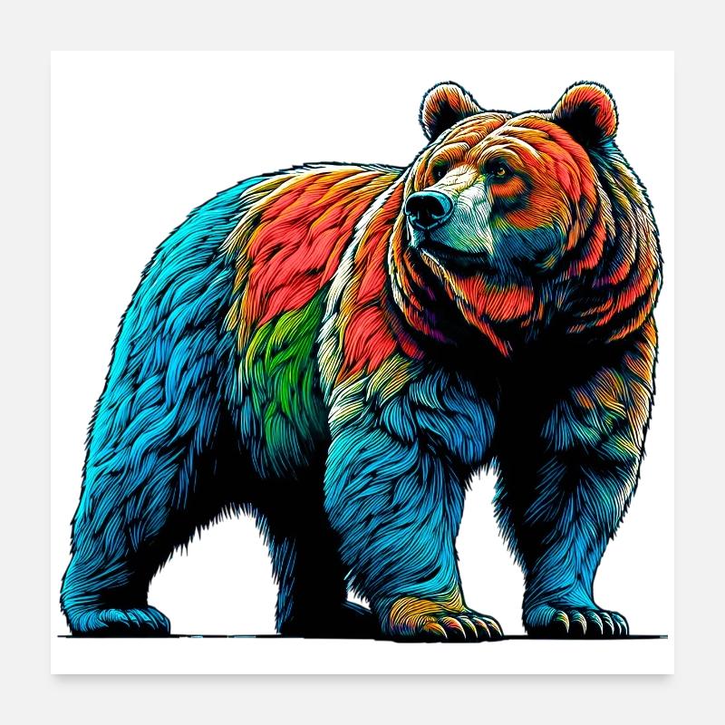 Bear Poster 24" x 24" (60x60 cm)