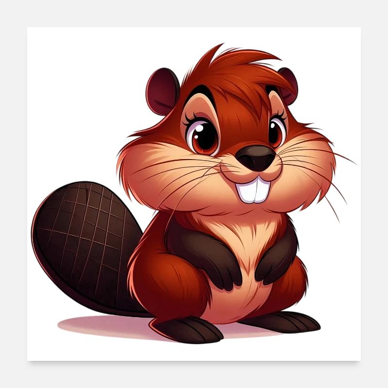 Beaver Poster 24" x 24" (60x60 cm)