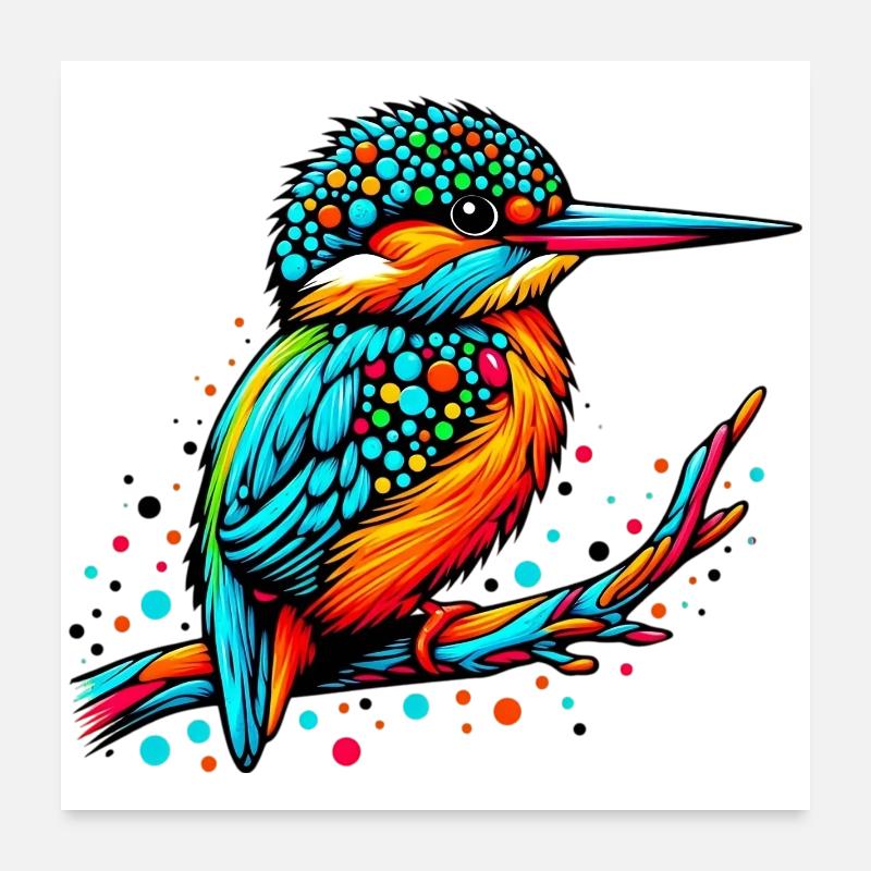 Martin-pêcheur Poster 60 x 60 cm