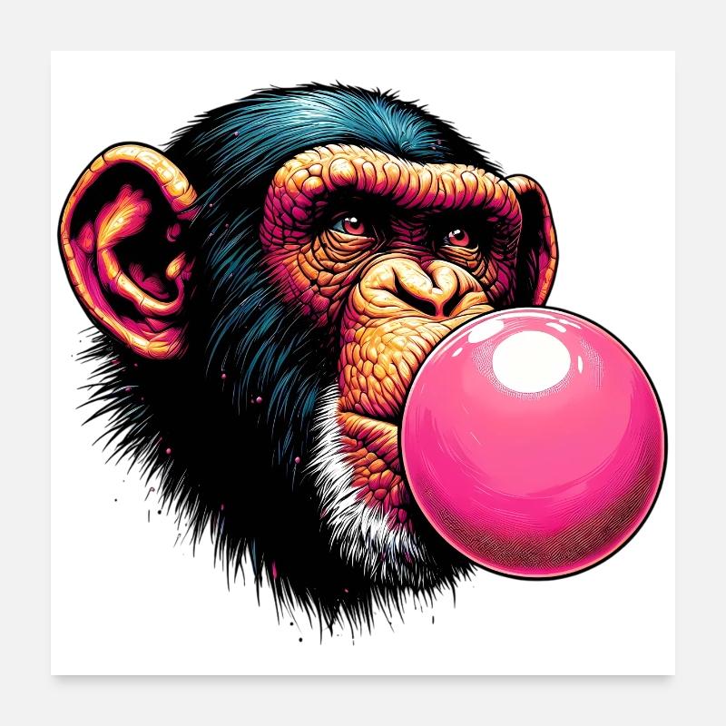 Monkey Poster 24" x 24" (60x60 cm)