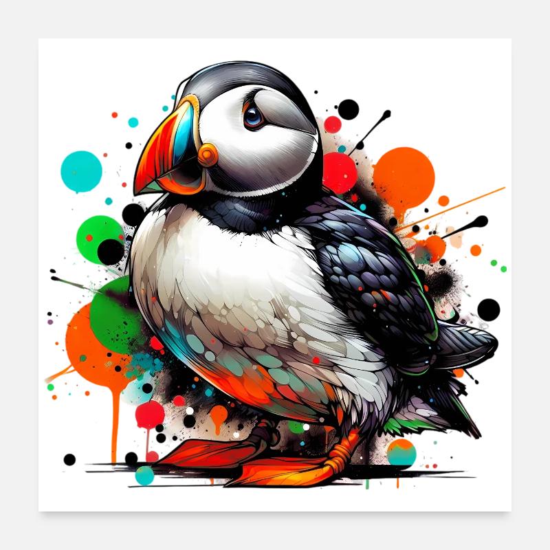 Papageitaucher Poster 60x60 cm