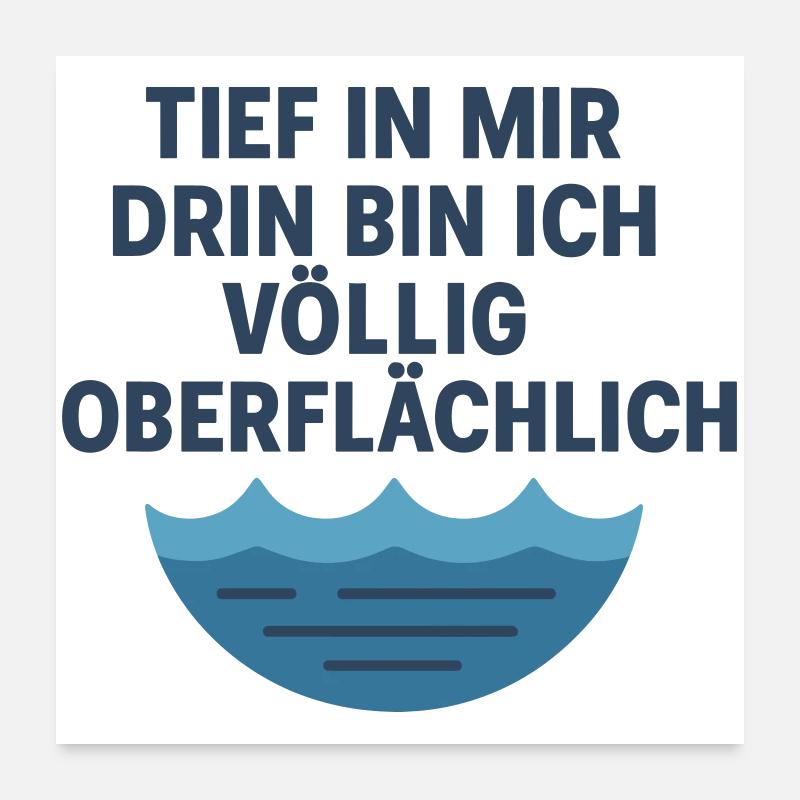 Tief oberflächlich Poster 60x60 cm