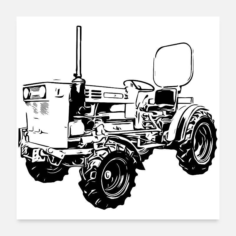 Tracteur A45 Cult Poster 60 x 60 cm