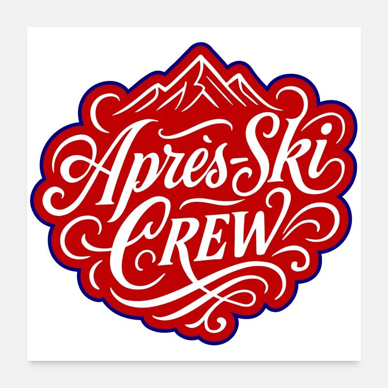 L’équipage APRÈS Ski Poster 60 x 60 cm