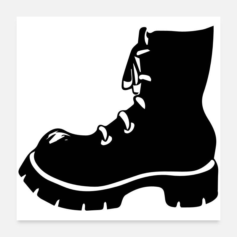 Punk Schuh Stiefel Poster 60x60 cm