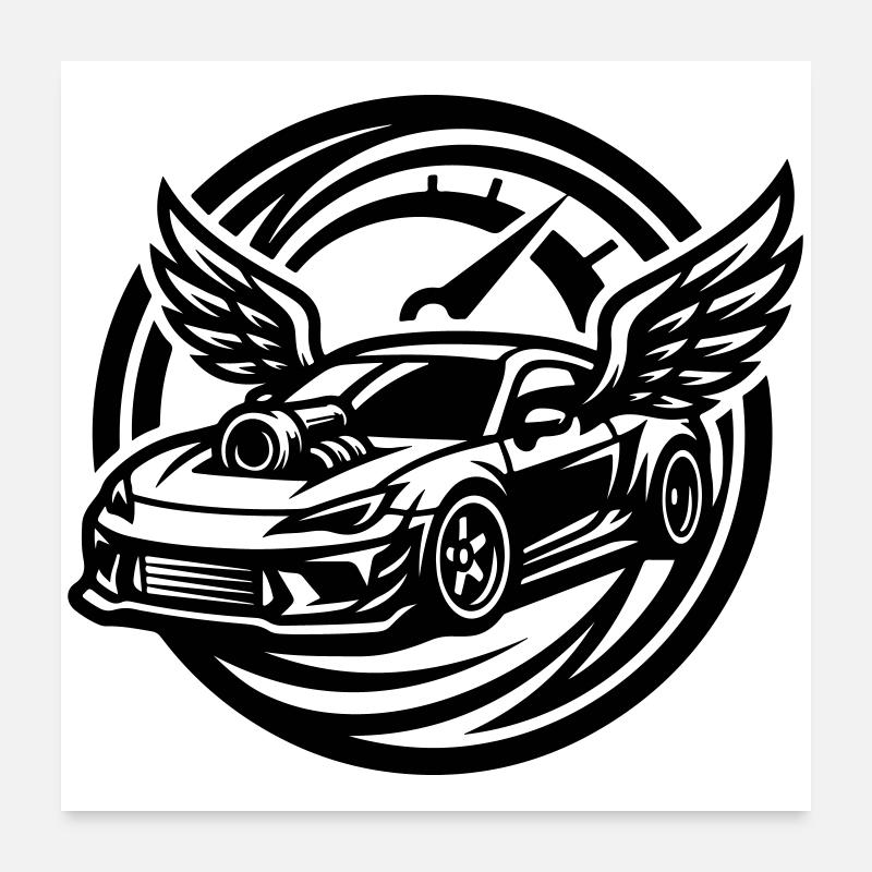 Car Tuning Speedometer Poster 24" x 24" (60x60 cm)