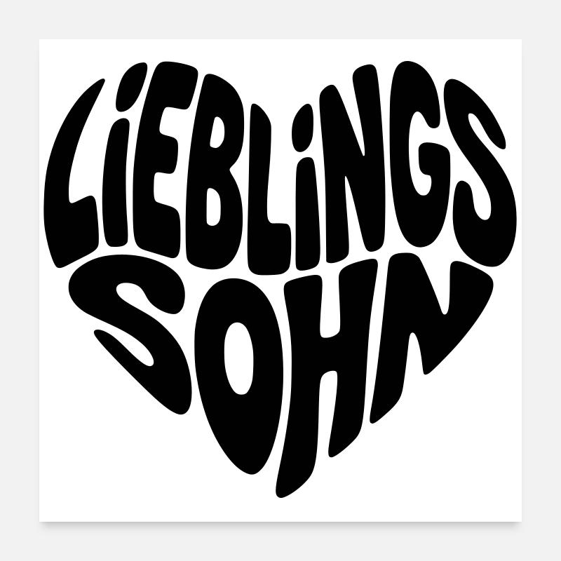 Lieblingssohn Poster 60x60 cm