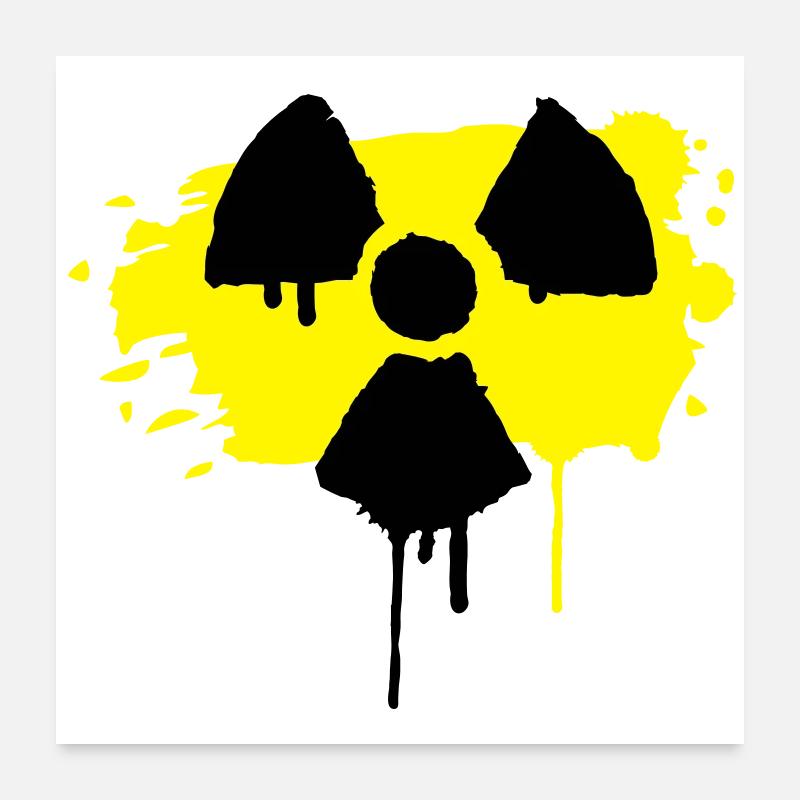 Un signe de radio actif comme un graffiti Poster 60 x 60 cm