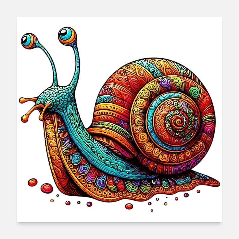 Snail Poster 24" x 24" (60x60 cm)