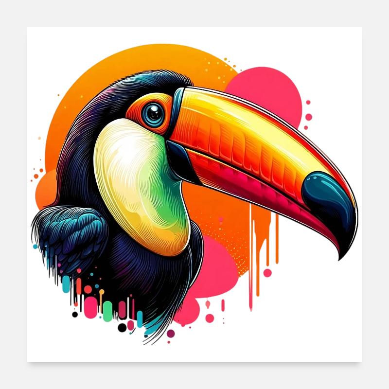 Tukan Poster 60x60 cm