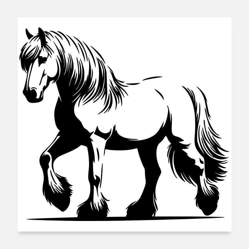 Pferd Haflinger Poster 60x60 cm