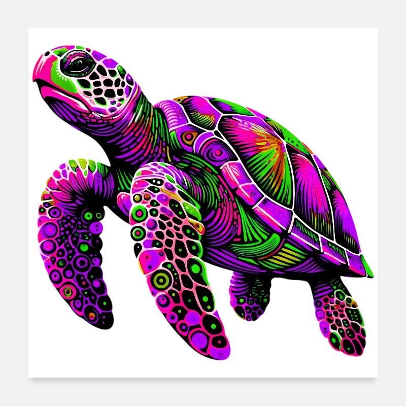 Schildkröte Poster 60x60 cm
