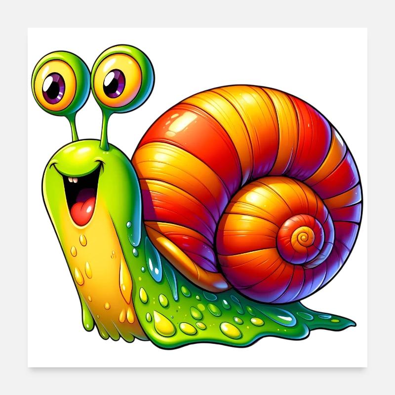 Snail Poster 24" x 24" (60x60 cm)