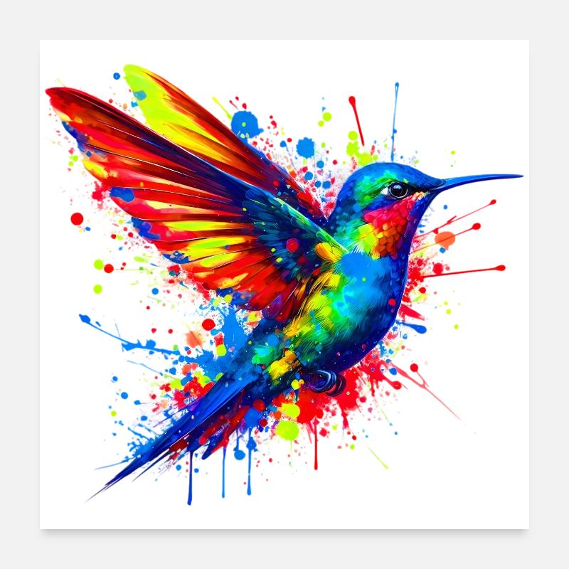 Colibri Poster 60 x 60 cm