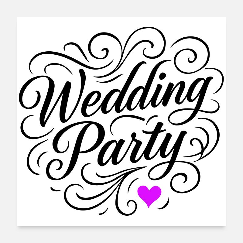 Fête de mariage Fête de mariage Poster 60 x 60 cm