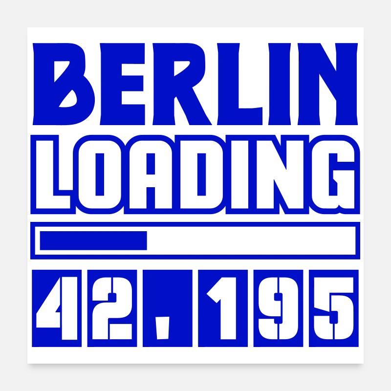 Berlin Loading Marathon Poster 24" x 24" (60x60 cm)