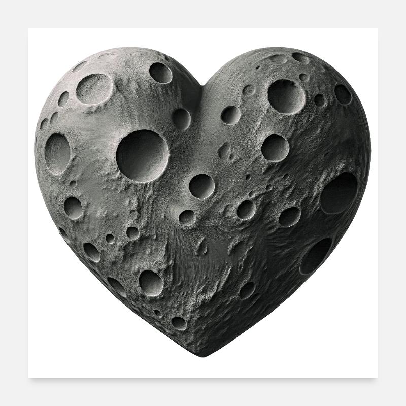 MOON LOVER - peace & love Poster 60 x 60 cm
