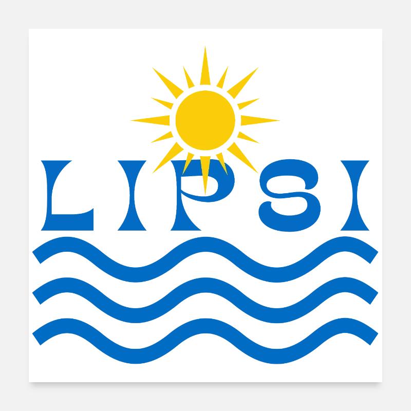 Lipsi Sun waves  - Poster 24" x 24" (60x60 cm) - white