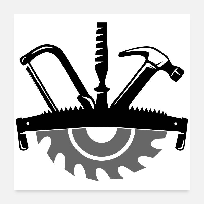 Outil de menuisier – Logo Craftsman Poster 60 x 60 cm